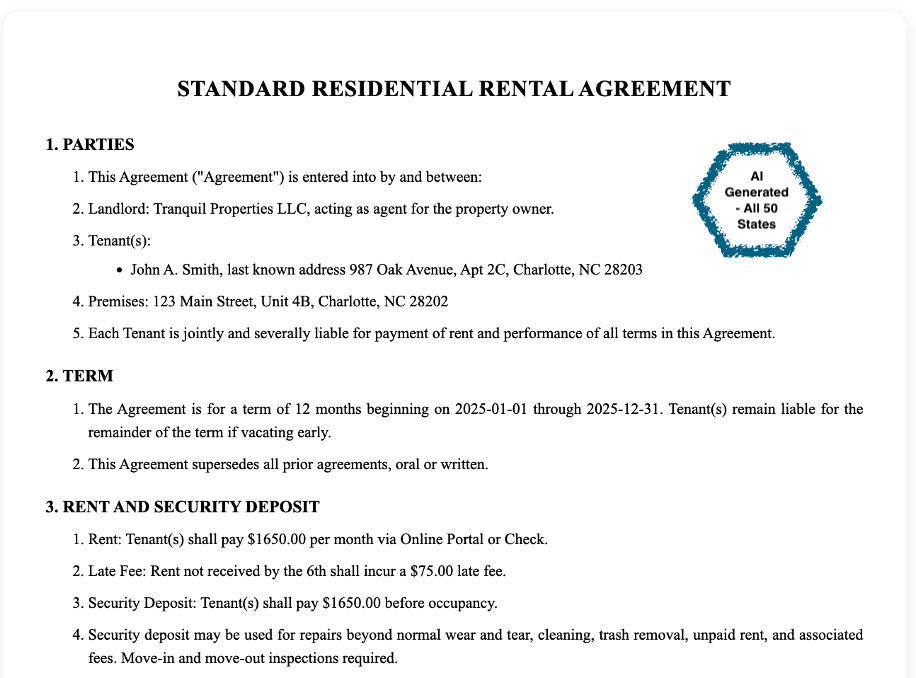 Free State Compliant Lease